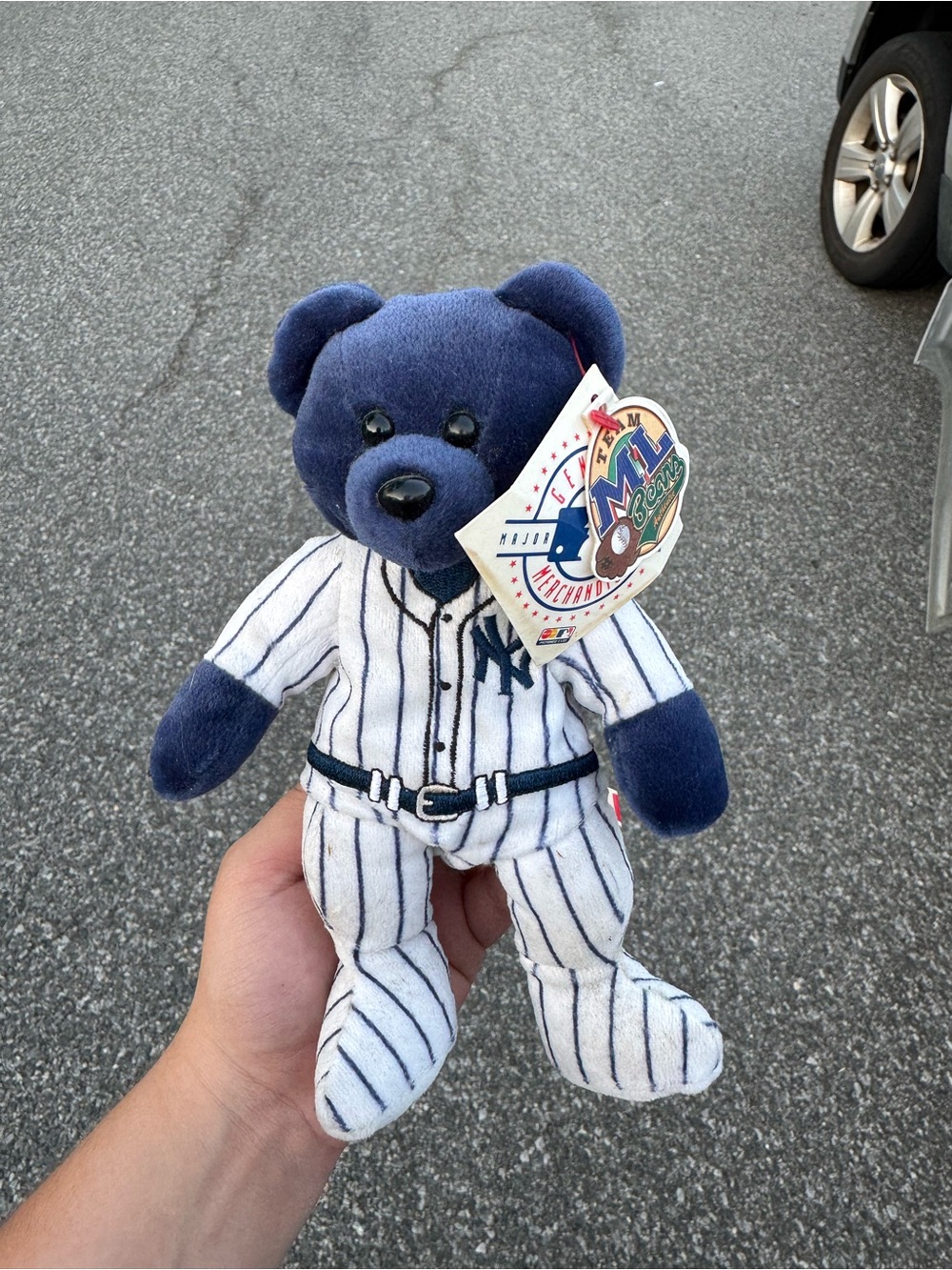NY Yankee Plush Beanie Bear
